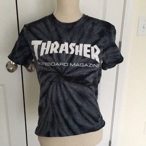Grey Tye Dye Thrasher Tee